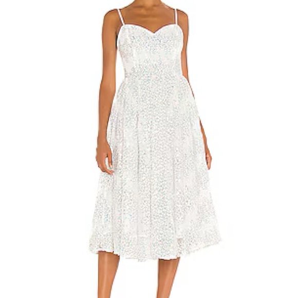 NWT ELLIAT Size S Harrow in Multi Color Sequin Floral Stitch Midi Dress - Picture 1 of 12